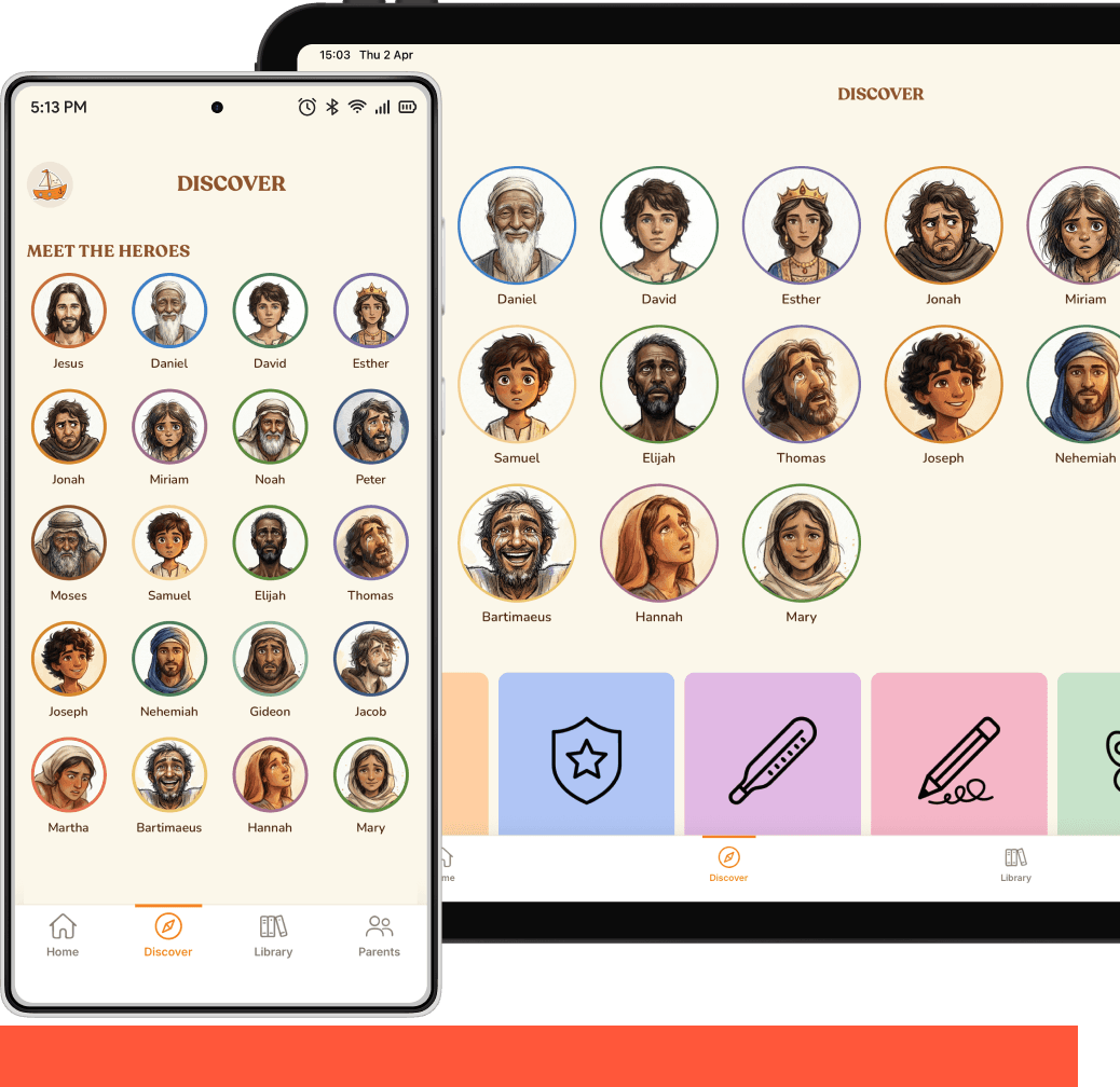 StoryArk shown on a phone and tablet